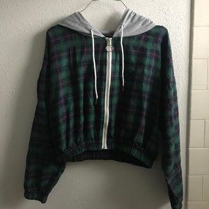 flannel hoodie